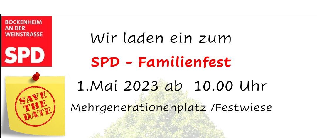 SPD Familienfest am 1.Mai  ab 10 Uhr